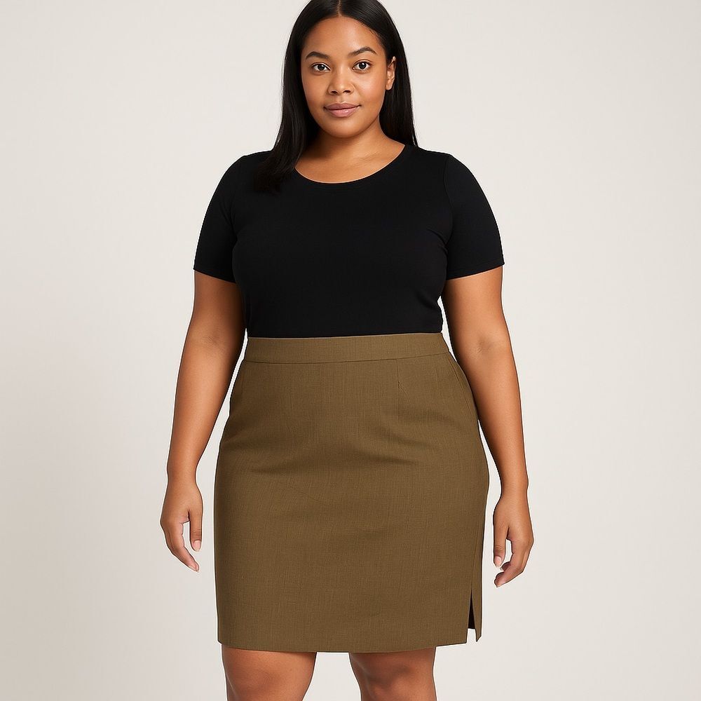 Vintage Tan Women's Skirt Size 16